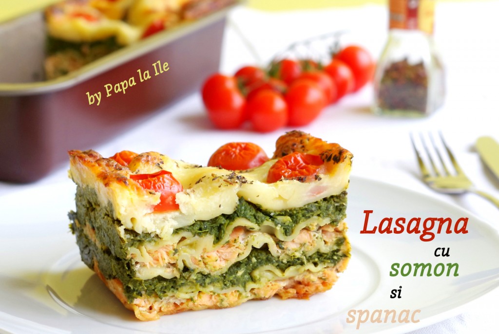Lasagna cu somon si spanac (1)
