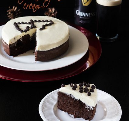 Guinness brownie with mascarpone cream…